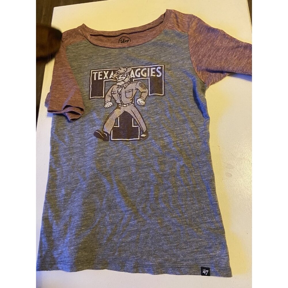 Texas A&M Aggies T-Shirt Women's Small '47 Maroon Gray